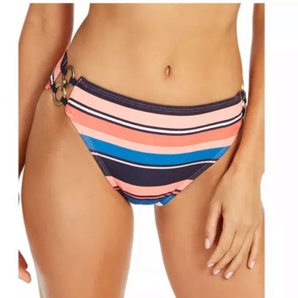 Michael Kors‎ Striped High Waist Swim Bottoms - Picture 1 of 4
